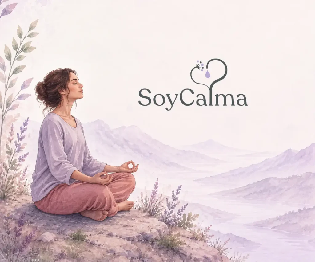 Cobijo para el alma Mujer meditando en colina
